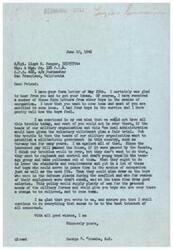 ["The first letter is from George B. Schwabe, M.C. to Staff Sargeant  Lloyd H. Swagger, discussing the issues with the military organization and administration and suggesting changes to address the problems faced by soldiers in the army of occupation. The second letter is from Staff Sargeant  Liard of Jalata, Oklahoma, serving in Japan, expressing the need for drafting teenagers to address the shortage of eligible soldiers and ensure fairness in the military."]