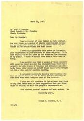 ["Mr. Renegar sent a ballot to Congressman George B. Schwabe expressing his views on various issues before Congress. Schwabe appreciates the feedback and believes it is helpful to know the opinions of his constituents. He also mentions that some measures may not be voted on due to the Administration's control. Schwabe encourages Renegar to continue sharing his views on live issues."]