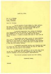 ["The document is a letter from a congressman to Mr. W. S. Coleman thanking him for sending his views on various issues before Congress. The congressman appreciates the input and mentions that some measures may not be voted on due to the administration's control over Congress. He encourages Coleman to continue sharing his views on live issues."]