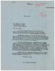 ["The document is a letter from a patent attorney, Bernard P. Miller, urging Honorable George B. Schwabe to oppose the Kilgore-Murray-Voorhees Bill, which Miller believes will stifle inventive efforts and hinder industrial progress. He argues that the bill would limit inventors' rights and hinder business innovation, ultimately leading to a stagnation of industrial progress. Miller also refutes the idea that patents are often \"shelved\" and explains how such practices are necessary for efficient business operations. He urges Schwabe to protect the rights of inventors and oppose the bill for the betterment of the country's industrial leadership."]