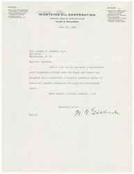 ["The document lists various office locations in different cities, including New York, Kansas, Texas, Indiana, Louisiana, and Oklahoma. The writer expresses appreciation to Honorable  George B. Schwabe for informing them that the House had passed a resolution granting an option to deduct intangible drilling and development costs as expenses. The document is signed by N.N. Tallish."]