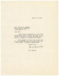 ["The document is addressed to Honorable  George B. Schwabe in Washington D.C. and expresses support for H.R. 2071, a bill that would provide a salary increase to postal employees who have not had a raise in 25 years. The writer, M.G. Hunter, requests the support of Schwabe to move the bill out of committee and onto the floor for a vote."]