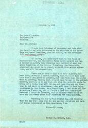 ["The document from George B. Schwabe discusses the Democratic Party's control of the House of Representatives and their actions regarding the full employment bill. The sender expresses disapproval of the majority's actions and lack of consideration for opposing views. John W. Burton urges Schwabe to sign a discharge petition to bring a bill to the floor despite the committee's actions. Schwabe acknowledges the concerns and expresses hope for a time when all American's voices will be heard."]