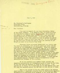 ["The document discusses President Truman's plan to provide $25 a week for defense plant workers for up to six months, and expresses concerns that it may discourage people from seeking employment. The sender also criticizes Truman's continuation of New Deal policies and expresses opposition to various measures. The sender also mentions forwarding an editorial to Congress and invites the recipient to visit. The recipient responds with similar concerns about the plan and questions the government's reasoning."]