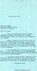 ["Mr. Burns from Mid-West Creamery Company wrote to George B. Schwabe expressing concern about the Full Employment Bill and urging him to vote against its passage. Schwabe responded assuring Burns that he is already against the bill and views it as leading towards dictatorship. He mentions receiving similar letters from others, which convinces him that the people are not in favor of the President's program."]
