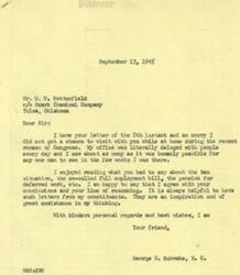 ["Mr. Bottomfield writes to Congressman Schwabe expressing his agreement with his views on tax policies, full employment, and other issues. He criticizes Secretary Vinson's plans for government intervention in employment and questions the use of taxpayer money by the Truman administration. He also raises concerns about the Bretton Woods proposal and the accountability of previous government funds. Bottomfield emphasizes the need to watch and scrutinize the actions of the New Deal administration."]