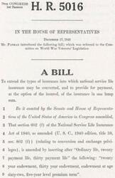 ["This bill introduced by Mr. Patman aims to expand the options for converting national service life insurance and allow insured individuals to receive a lump sum payment. It proposes amending the National Service Life Insurance Act of 1940 to include additional types of insurance for conversion."]