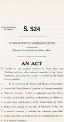 ["This act authorizes the Secretary of War to acquire suitable sites for national cemeteries in each state and territory of the United States where one does not already exist, as well as in other states, territories, and possessions as needed for the burial of war veterans."]