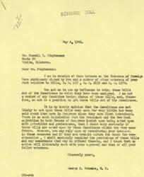 ["The document from Mr. Stephenson to Congressman Schwabe urges action on three bills that would benefit veterans, specifically relating to adjusted service pay, pensions for World War I veterans, and insurance credits for military service. Congressman Schwabe responds, stating he is not on the committees handling these bills but will consider them if they are brought before the House. He expresses doubt about the bills being acted upon soon due to other legislative priorities. Stephenson emphasizes the importance of these bills to veterans and urges Schwabe to use his influence to move them forward."]