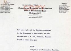 ["This text provides a list of members of the Committee on Irrigation and Reclamation in the House of Representatives during the Seventy-Ninth Congress. It includes both Democrats and Republicans from various states. The document also mentions the presentation of exhibits by the Department of Agriculture in connection with H. R. 520."]