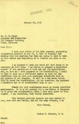 ["In this exchange of letters, Mr. Blair requests information about the \"G. I. Bill of Rights\" from Congressman George B. Schwabe. Schwabe promises to send a simplified summary of the act once it is ready for distribution. Blair also congratulates Schwabe on his recent committee assignments."]