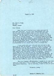 ["Congressman George B. Schwabe writes to a friend about the busy legislative session and his commitment to representing the people. He acknowledges the shortcomings of the GI Bill of Rights for veterans but highlights some positive aspects. He expresses his interest in meeting with the friend before the upcoming election and wishes them good luck."]