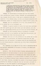 ["The resolution is calling for the investigation of dividing government-owned land and selling houses to disabled ex-service men and women and Merchant Marines from World War I and II. The land in question is currently used for the operation of the Oklahoma Ordnance Works and includes prefabricated houses and dormitories. The resolution highlights the feasibility of this plan, as well as the recreational amenities in the area. The resolution has been adopted by both the House of Representatives and the Senate in Oklahoma."]