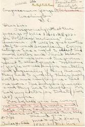 ["Mrs. Hugh Fields Kasey writes to Congress or George Washington D.S. expressing her opposition to socialized medicine legislation (bills S 1606 and R 4730). She believes that every citizen has the right to choose their own doctor and does not want the government to control healthcare. Mrs. Kasey urges Congress or Washington to vote against the bill and expresses her concern for the mental and physical well-being of millions of people if the legislation is passed."]