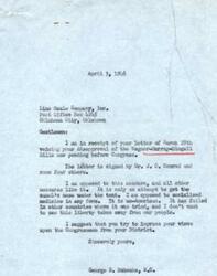 ["The document from Line Scale Company, Inc. expresses their opposition to the Wagner-Murray-Dingell Bill, which they believe would lead to socialized medicine and government control over health. They urge Representative George B. Schwabe to vote against the bill and express their concerns about the burden it would place on individuals."]
