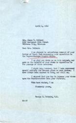 ["Mrs. James E. Pollard wrote a letter expressing her opposition to the Wagner-Murray-Dingell Bills to Congressman George B. Schwabe. In response, Schwabe acknowledged her letter and stated that he has always been opposed to the bills as well. He suggested that Mrs. Pollard try to influence her District's Representative on the issue."]