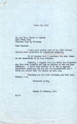 ["The document from George B. Schwabe, M.C. responds to Mr. and Mrs. Warren B. Morris' opposition to socialized medicine, stating that he shares their views. He suggests that they contact their Congressman to express their opinions on the matter. The document ends with a thank you and best wishes."]