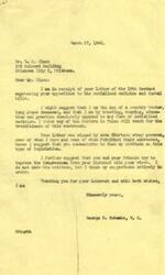 ["Dr. Glass received a letter from Representative George B. Schwabe expressing opposition to socialized medicine and dental bills. Dr. Glass and thirteen others signed a letter urging Representative Schwabe to do his utmost to defeat the bills, as they believe in the freedom to choose their own healthcare providers. Representative Schwabe responded, stating his opposition to socialized medicine and suggesting that Dr. Glass and his friends communicate their views to their Congressman."]