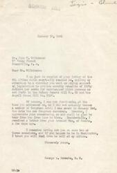 ["The document is a series of letters urging support for legislation to provide $50 per month annuity benefits for handicapped blind persons. The documents are addressed to Congressman George Schwabe and other Senators and Congressmen, asking for their support for the bills. The documents emphasize the need for financial assistance for blind individuals without requiring them to provide humiliating statements or give up their insurance policies. The recipients are encouraged to write to the Senate Finance Committee and their State Senators and Congressmen to support the bill."]