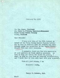 ["In the text, various dental societies express their opposition to the Wagner-Murray-Dingell Bill and request support for alternative bills. Additionally, a discussion on the potential benefits of certain articles regarding cancer and common cold cures is mentioned, with a clarification that the support for these articles does not align with the advocacy for socialized medicine. The author also mentions plans to attend a wedding."]