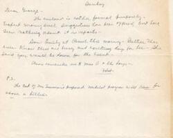 ["The document is urging Honorable  George B. Schwake to consider a proposal for a massed effort to find a cure for cancer and the common cold. The writer suggests appropriating a billion dollars for this study, highlighting the potential benefits in terms of economic impact and human suffering. The writer believes such a project would receive widespread support and could be a significant accomplishment for mankind. They urge swift action in getting the proposal underway before the Congressional elections in the fall."]