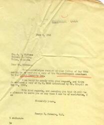 ["Mr. Widow's wrote to Mr. Schwabe requesting a copy of the Wagner-Dingell amendment to the Social Security Law. Mr. Schwabe acknowledged the request and sent a copy of H.R. 3293 to Mr. Widow's."]