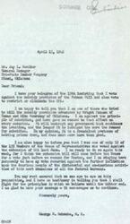 ["The document is a letter from Congressman George B. Schwabe to Jay L. Reinke, stating that he is against subsidies and voted against the subsidy provision of the Patman Bill. He also voted against the extension of the OPA and is against its dictatorial activities. Schwabe assures Reinke that they share the same beliefs and he will continue to fight for their principles."]