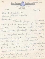 ["The document is thanking G. B. Schwabe for a reply regarding regulation of oil. The writer expresses a dislike for regulation but acknowledges the need for it in certain circumstances to prevent chaos and inflation. They highlight the importance of protecting the middle class and the free enterprise system from the negative effects of unregulated chaos."]