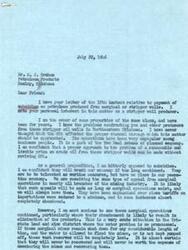 ["The document is from Mr. Graham, a stripper oil well producer, to Congressman Schwabe, expressing concerns about the removal of subsidies on oil production. Mr. Graham highlights the challenges faced by independent producers, particularly in dealing with excessive water production and low oil prices. He requests Congressman Schwabe's help in increasing the price of oil and ensuring fair competition in the industry. Mr. Graham emphasizes the importance of supporting independent producers who played a significant role in providing cheap oil during the war. Congressman Schwabe responds, expressing his opposition to subsidies and outlining the need for a sustainable solution that does not burden taxpayers. Both parties agree on the importance of protecting marginal operations and finding a balanced approach to support the industry without relying on subsidies."]