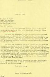 ["Mr. Burton wrote to Mr. Schwabe asking for support for the Anti-Poll Tax Bill, expressing concern about the elimination of the FEPC from the War Agencies Appropriation Bill, and requesting the extension of the Price Control Act without changes. Mr. Schwabe responded, clarifying the status of the bills in Congress and expressing appreciation for Mr. Burton's input."]