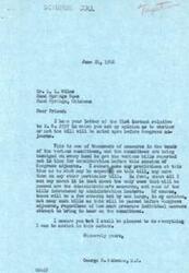 ["Mr. Wiles is inquiring about the status of H.R. 2797 and whether it will be passed before Congress adjourns. Mr. Schwabe responds that it is uncertain and that only a few bills, particularly those supported by the Administration, are likely to pass. Mr. Wiles expresses his concern and asks for assistance in getting the bill passed."]