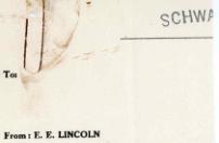 ["The document is a communication from E. E. Lincoln about schwa. No further information is provided."]