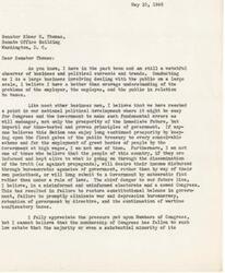 ["The author, a business owner, expresses concern about the direction of government policy, particularly regarding taxes. They believe that high taxes are stifling business growth and individual prosperity. They urge Congress to repeal excessive taxes, restore constitutional balance, and promote laws that encourage business expansion and job creation. They also warn against the dangers of unchecked government spending and the long-term effects of oppressive taxation on individual freedom and national prosperity."]