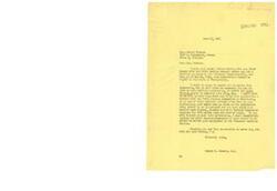 ["Mrs. Madrona has filed papers with the Civil Service for a nurse position in the Veterans' Administration and has a registration number in Pennsylvania. She asks for assistance from George Schwabe, a House of Representatives member, in securing the job by providing more specific information for the Civil Service to identify her file. Schwabe agrees to help and requests additional details to move forward with the process."]