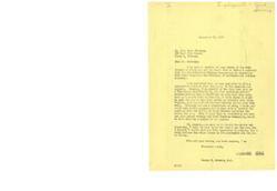 ["John Ervin Matthews is seeking a position with the Reconstruction Finance Corporation and has reached out to George B. Schwabe, a member of Congress, for assistance. Matthews has experience in aircraft inspection and is interested in a position related to receiving and disposing of materials and surplus property. Schwabe suggests that Matthews contact Judge Trimble for help with the job application process, but is willing to assist him if needed. Matthews expresses his desire to remain in government service and specifically requests a transfer to the Reconstruction Finance Corporation in Tulsa."]