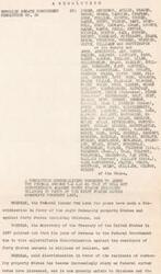 ["The resolution aims to urge Congress to amend the Federal Income Tax Law to eliminate discrimination against states without community property laws. It highlights the unfair advantage given to residents of eight states with community property laws and the financial impact on states like Oklahoma. The resolution requests Oklahoma's congressional delegation to push for this change and was adopted by the Senate and House of Representatives in 1945."]