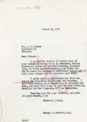 ["George B. Schwabe received a copy of a letter from A.C. Holmes sending a check for $22 to cover Mary Leona Holmes' income tax for 1945. Schwabe agrees that the tax system is too complex and is working on a proposal to simplify it. He thanks Holmes for his interest and support."]
