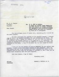 ["The document is a letter from George B. Schwabe to H.L. Puryear regarding a proposed bill to amend the Federal Trade Commission Act. Puryear expressed support for the bill and requested that it remain in the Committee on Interstate and Foreign Commerce rather than be transferred to the Committee on the Judiciary. Schwabe acknowledges Puryear's wishes and promises to consider them when the House is to consider the bill. Additionally, The document includes a telegram from the district's druggists requesting Puryear's vote against referring the bill to the Judiciary Committee."]