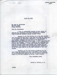 ["The document consists of two letters addressed to Congressman George B. Schwabe from constituents in Tulsa, Oklahoma, expressing their concerns about the salaries of government employees not keeping pace with the rising cost of living. They urge Congressman Schwabe to support legislative efforts to increase government pay, such as bill S-622. Congressman Schwabe acknowledges their letters and reassures them that he is working with other members of Congress to address the issue."]