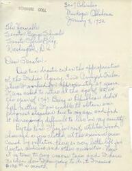 ["Stella Steiner, a retired employee of the Indian agency, is struggling financially due to a cut in funding and inflation. She is unable to find employment and is asking Senator George Schwabe for support in increasing retirement benefits for retirees like herself. She points out that there is a surplus in the retirement fund that could be used to provide more generous annuities."]