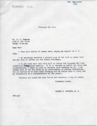 ["The document is from a retired civil service employee in Tulsa, Oklahoma, urging Congressman Schwabe to support bill H.R. 2732 which aims to provide relief for retired federal employees. Congressman Schwabe acknowledges the letter and expresses willingness to consider the bill if it comes before Congress, noting that he values input from constituents on pending legislation."]