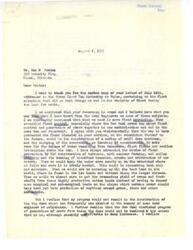 ["The first letter is from Leg. Schwartz to Dr. Rex M. Graham discussing the need for flood prevention rather than flood control, advocating for the construction of small dams upstream to prevent flood disasters. Schwartz also criticizes the practice of mixing flood control and power generation in the same dam. The second letter is from R.M. Gishan to the Grand River Dam Authority expressing frustration over the high water levels in the Grand River Dam leading to flooding in Miami. Gishan believes the flood was man-made and vows to take legal and political action to address the issue."]