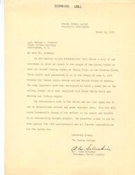 ["The Yakima Indians are appealing to Honorable  George B. Schwabe to save their fishing rights at Celilo Falls on the Columbia River, which are guaranteed in a treaty from 1855. They are asking for support to stop the construction of The Dalles Dam, which would flood Celilo Falls and harm their community. They are requesting that Schwabe vote against appropriations for the dam."]