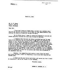 ["The document is a response from Congressman George B. Schwabe to a constituent who is upset about new regulations from the Food and Drug Administration that prevent the mailing of medicine. The constituent, who suffers from epilepsy, has found success with a treatment received through the mail and is asking for help in keeping this option available. Schwabe expresses sympathy and promises to do what he can to help."]