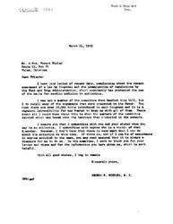 ["The document is from Mr. and Mrs. Forest Bigley to Congressman George B. Schwabe, expressing their concern about a recent law that prevents the mailing of medicine to epileptics. They explain that their sister has benefited from receiving medicine through the mail and ask for help in defeating this law. Congressman Schwabe responds sympathetically, stating that he was not involved in the committee that handled the bill but appreciates the information provided by the Bigleys. He expresses his willingness to help if there is anything he can do."]