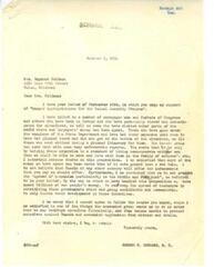 ["Mrs. Raymond Feldman wrote a letter to George B. Schwabe urging him to support larger appropriations for the Mutual Security Program in order to stop the spread of Communism, particularly in the Middle East. She believes that helping these countries achieve a standard of living similar to the United States will create markets for American goods and foster better international relations. However, George B. Schwabe disagrees with this approach, stating that he believes most of the money spent on foreign aid has been wasted and that subsidizing socialist and communist governments only hastens their development in those directions. He also believes that following the course urged by Mrs. Feldman would bankrupt the United States financially and leave it vulnerable to Russian and communist aggression."]