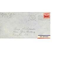 ["Theodore sent a letter via air mail from Miami to Washington, DC on January 8, 1951. The recipient is Georgi 2h Schwabe at the House Office Building."]