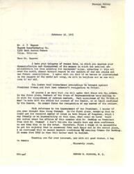 ["The document  is a letter from George B. Schwabe, a Member of Congress, responding to a telegram from J.T. Rogers expressing dissatisfaction with the national administration's spending of taxpayers' money on foreign aid. Schwabe explains that impeachment proceedings against President Truman and forcing Dean Acheson's resignation are not feasible and may not improve conditions. He suggests that the matter should be decided in 1952 and thanks Rogers for his interest."]
