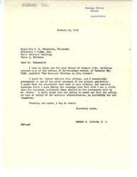 ["The document  is a series of letters between George B. Schwabe, a member of Congress, and various individuals regarding their agreement with the principles laid down in an address by Ex-President Herbert Hoover on national policies during a crisis. Schwabe expresses his support for Hoover's policies and criticisms of the national administration's lack of policy. The documents also discuss the issue of sending troops to Europe in large numbers, with Schwabe indicating his agreement with the views of Hoover and Senator Taft on the matter."]