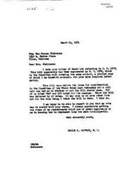 ["Mrs. Mae Duncan Siebrasse wrote to Congressman George B. Schwabe expressing her opposition to bill H.R. 1272, which has since been superseded by H.R. 2968. The bill was defeated in the House by 49 votes, with 219 voting against it and 170 for it. Congressman Schwabe voted against the bill, in line with Mrs. Siebrasse's views. He values input from constituents in making decisions and hopes the bill remains dead. Mrs. Siebrasse emphasizes her opposition to socialization in housing and the importance of maintaining freedom in the U.S."]